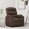 vidaXL Recliner Chair Dark Brown Fabric