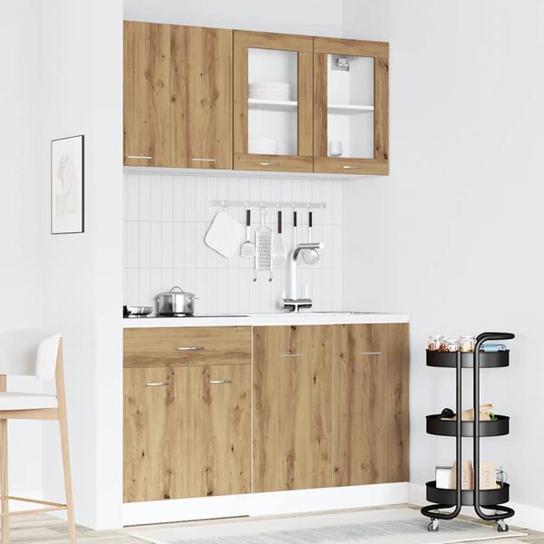 vidaXL 4 Piece Kitchen Cabinet Set Lyon Artisan Oak Engineered Wood