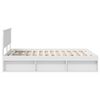 vidaXL Bed Frame with Headboard White 135 x 190 cm Solid Pine Wood