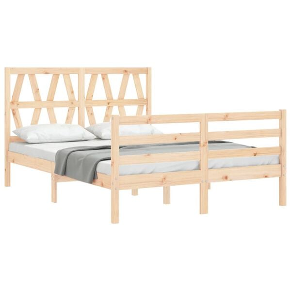 vidaXL Bed Frame without Mattress 140x200 cm Solid Wood
