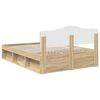 vidaXL Bed Frame with Headboard Sonoma 160 x 200 cm Solid Pine Wood