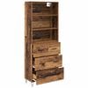 vidaXL Highboard with Drawer 2 pcs Old Wood Engineered Wood