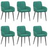 vidaXL Dining Chairs 6 pcs Velvet Turquoise 57 x 50 x 85 cm
