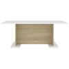 vidaXL Coffee Table White and Sonoma Oak 103.5x60x40 cm Engineered Wood