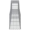 vidaXL Arched Gabion Baskets 20 pcs 400x30x40/60 cm Galvanised Iron