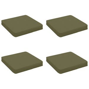 vidaXL 4-Piece Seat Cushions VUGHT 4 pcs 100% Polyester Olive Green