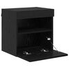 vidaXL TV Wall Cabinets Wall-mounted 2 pcs Black Oak 40 x 30 x 40 cm
