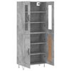 vidaXL Highboard Concrete Grey 69.5x34x180 cm Engineered Wood