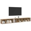 vidaXL TV Cabinet Set Wall-mounted 3 pcs Artisan Oak 37 x 35 x 107 cm