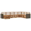 vidaXL Outdoor Sofa Set 8 pcs Natural Solid Acacia Wood