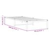 vidaXL Metal Bed Frame without Mattress White 90x190cm