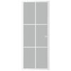 vidaXL Interior Door 83x201.5 cm White Matt Glass and Aluminium