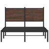 vidaXL Metal Bed Frame without Mattress Brown Oak 120x200 cm