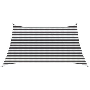 vidaXL Sunshade Sail 3 / 4 x 2 m HDPE Rectangular Anthracite and White