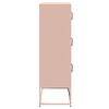 vidaXL Highboard Pink 68x39x123 cm Steel