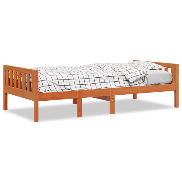 vidaXL Children's Bed without Mattress Wax Brown 90x200 cm Solid Wood Pine