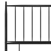 vidaXL Bed Frame without Mattress Black Metal 90x200 cm