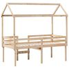 vidaXL High Sleeper Bed without Mattress 90x190 cm Single Solid Wood Pine