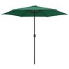vidaXL Garden Parasol with Aluminium Pole 270x246 cm Green