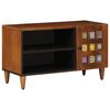 vidaXL TV Cabinet with Storage Walnut 80 x 33 x 46 cm Solid Mango Wood