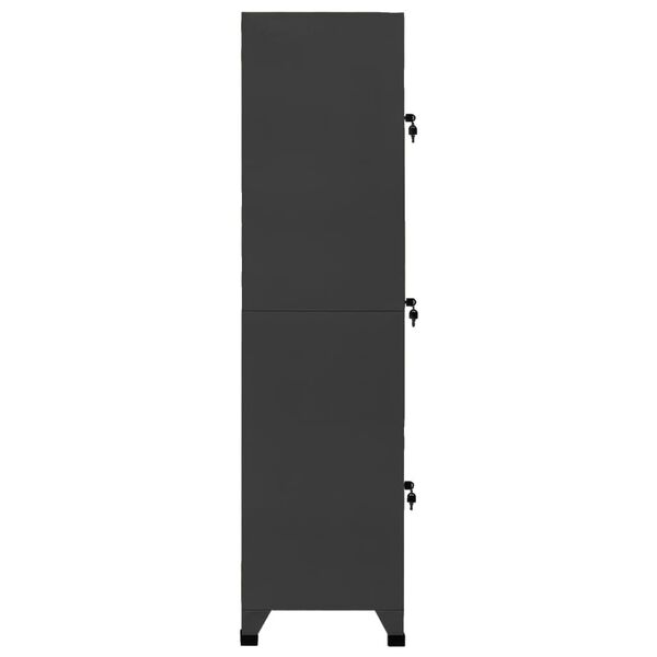 vidaXL Locker Cabinet Anthracite 38x45x180 cm Steel