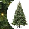 vidaXL Artificial Christmas Tree with 300 LEDs Green 240 cm PE and PVC