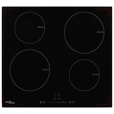 vidaXL Induction Hob with 4 Burners Touch Control Glass 7000 W
