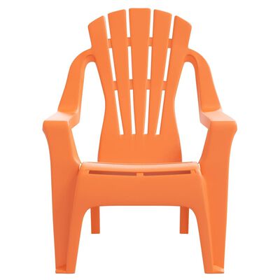 vidaXL Garden Chairs 2 pcs for Children Orange 37x34x44cm PP Wooden Look