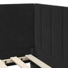 vidaXL Corner Bed Frame with Headboard Black 90 cm x 190 cm Velvet