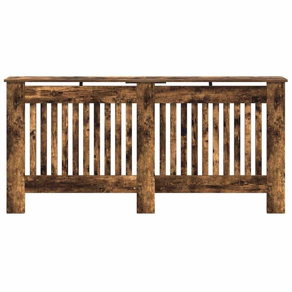 vidaXL Radiator Cover Smoked Oak 172 x 19 x 81.5 cm Engineered Wood