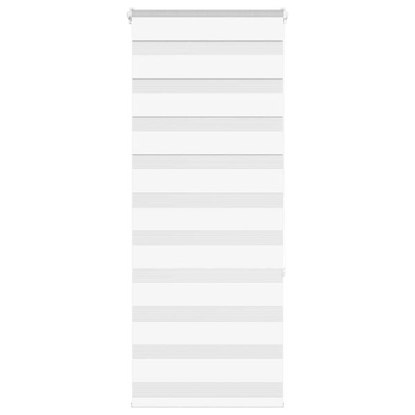 vidaXL Zebra Blind White 55x150 cm Fabric Width 50.9 cm Polyester