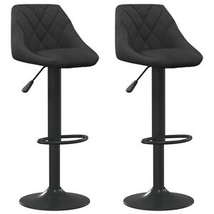 vidaXL Bar Stools 2 pcs Black Velvet