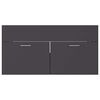 vidaXL 2 Piece Bathroom Furniture Set Grey Engineered Wood