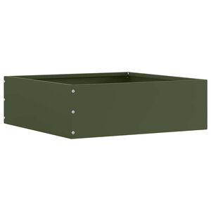 vidaXL Lawn Edging 40 x 40 x 13 cm Steel Olive Green