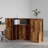 vidaXL Reception Desk Old Wood 180x50x103.5 cm Engineered Wood