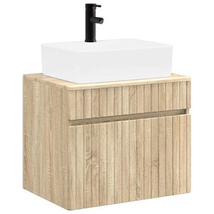 vidaXL Bathroom Furniture Set Sonoma Oak Engineered Wood