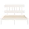 vidaXL Bed Frame without Mattress White Small Double Solid Wood Pine