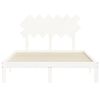 vidaXL Bed Frame without Mattress White Small Double Solid Wood Pine