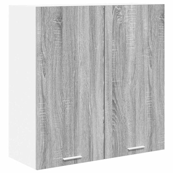 vidaXL Hanging Cabinet Grey Sonoma 80 x 31 x 80 cm Engineered Wood