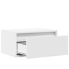 vidaXL Wall-mounted Bedside Cabinets with LED Lights 2 pcs White