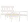 vidaXL Senior Bed without Mattress White Small Double Solid Wood