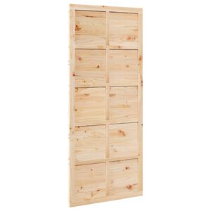 vidaXL Barn Door 100 x 2.5 x 208 cm Solid Pine Wood Natural