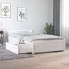 vidaXL Bed Frame without Mattress with Drawers White Single