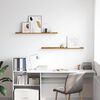 vidaXL Wall Shelf 2 pcs Beige 100 x 9 x 3 cm Engineered Wood