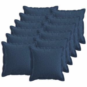vidaXL Cushion Cover 12 pcs HOUTEN Blue 40 x 40 cm Faux Linen