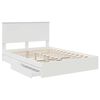 vidaXL Storage Bed with Headboard White 160 x 200 cm Engineered Wood