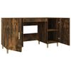 vidaXL Desk Smoked Oak 140x50x75 cm Engineered Wood