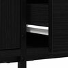 vidaXL TV Cabinet Black oak 200 x 25 x 44 cm Engineered wood