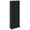 vidaXL CD Cabinet 2 pcs Black Oak 33 x 23.5 x 175 cm Engineered Wood