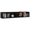 vidaXL CD Wall Shelf Black 100x18x18 cm Engineered Wood